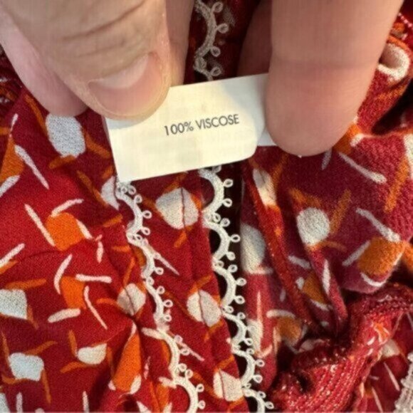 NWT Poupette St Barth | Women's Red Moon Georgette Print Jumpsuit Size Medium - Picture 11 of 12